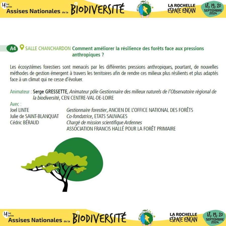 [ANB24] Comment améliorer la résilience des forêts face aux pressions anthropiques ?